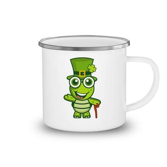 Boys St Patricks Day Turtle With St Patricks Costume Camping Mug | Mazezy