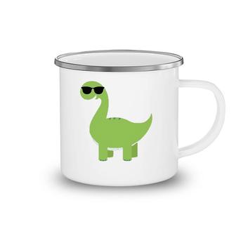 Brachiosaurus Dinosaur Sunglasses Tee Camping Mug | Mazezy