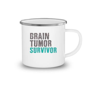 Brain Tumor Survivor Awareness Surgey Camping Mug | Mazezy