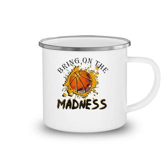 Bring On The Madness College March Basketball Madness Raglan Baseball Tee Camping Mug | Mazezy