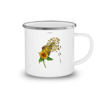 Butterfly Sunflower Camping Mug | Mazezy