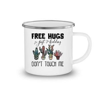 Cactus Free Hugs Dont Touch Me Camping Mug
