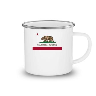 California 'Bear Republic' State Flag Camping Mug | Mazezy