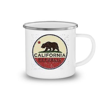 California State Flag Republic Los Angeles Bear Camping Mug | Mazezy