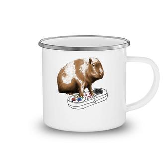 Capybara Playing Video Game Wildlife Animal Capybara Gamers Camping Mug | Mazezy
