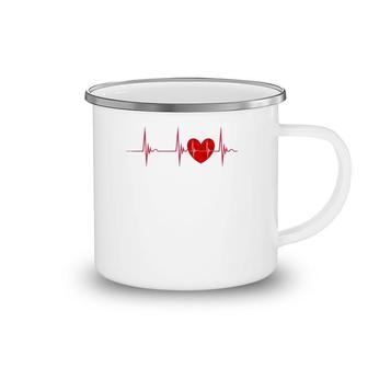 Cardiology Cardiologist Heartbeat Ekg Pulse Cath Lab Nurse Camping Mug | Mazezy