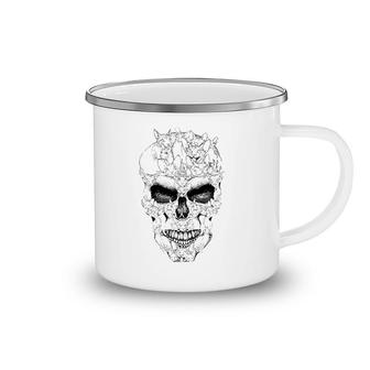 Cat Skull Halloween Costume Funny Horror Emo Graphic Camping Mug | Mazezy