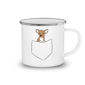 Chihuahua Dog In Pocket Funny Chihuahua In A Pocket Camping Mug | Mazezy