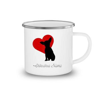 Chihuahua Mama Gift Women Dog Lovers Chiwawa Pets Silhouette Camping Mug | Mazezy