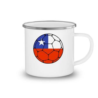 Chile Soccer Ball Flag Jersey Futbol Chilean Football Gift Camping Mug | Mazezy