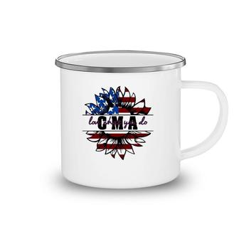 Cma Gift Appreciation Love What You Do American Flag Sunflower Patriotic 4Th Of July Camping Mug | Mazezy