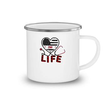 Cna Us Flag Heart Camping Mug