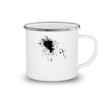 Cool Black Ink Splatter Paint Splat Splash Tee Camping Mug | Mazezy