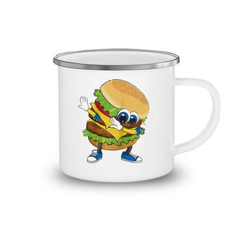 Cool Dabbing Burger Funny Street Dancer Hamburger Lover Gift Raglan Baseball Tee Camping Mug
