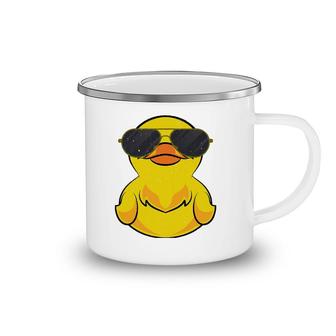 Cool Duckie Sunglasses Duckling Funny Ducky Rubber Duck Camping Mug | Mazezy