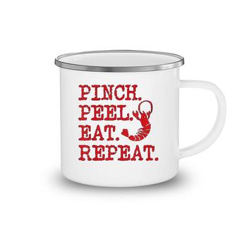 Crawfish Pinch Peel Eat Repeat Crawfish Boil Camping Mug | Mazezy