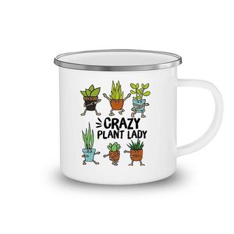 Crazy Plant Lady Funny Gardening Plant Lovers Tee Camping Mug | Mazezy