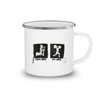 Crossfit My Wife Your Wife Camping Mug | Mazezy