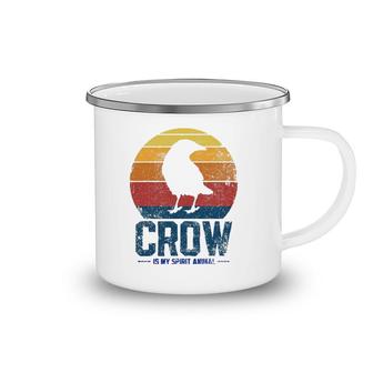 Crow Birder Birdwatching Vintage Gift Camping Mug | Mazezy