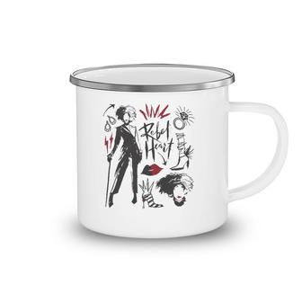 Cruella Rebel Heart Collage Sketches Camping Mug
