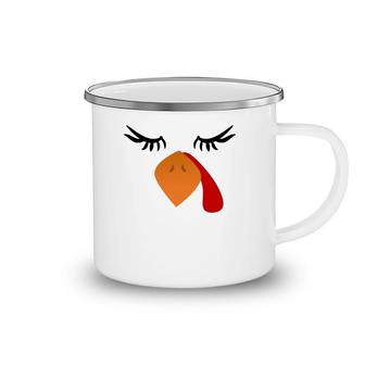 Cute Bird Face Funny Outfits For Thanksgiving Turkey Costume Camping Mug | Mazezy
