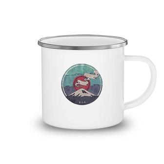Cute Floral Print Cropped Camping Mug | Mazezy