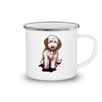 Cute Goldendoodle Puppy Gift Golden Doodle Pullover Camping Mug | Mazezy