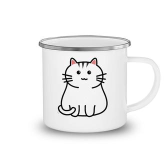 Cute Gray Tabby Cat Feline Companion Tabby Cats Camping Mug | Mazezy