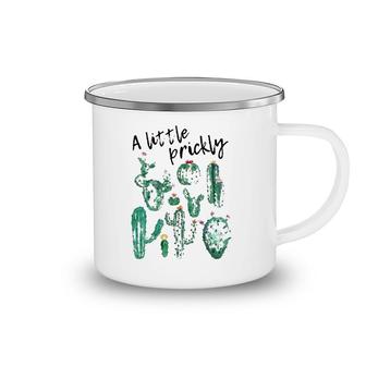 Cute Ladies Cactus Succulent Little Prickly Tee Youth Womens Camping Mug | Mazezy