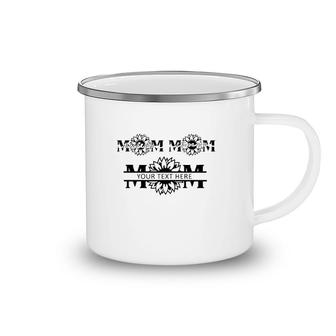 Cute Mom Mother's Day Black & White Flower Camping Mug | Mazezy