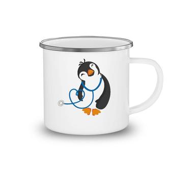 Cute Penguin Pediatrics Medical Nurse Doctor Camping Mug | Mazezy