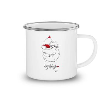Cute Sloth With Cup Happy Valentine's Day Camping Mug | Mazezy
