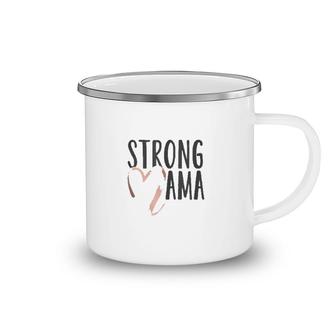 Cute Strong Mother Mom Mother Mommy Mama Rose Gold Heart Camping Mug | Mazezy