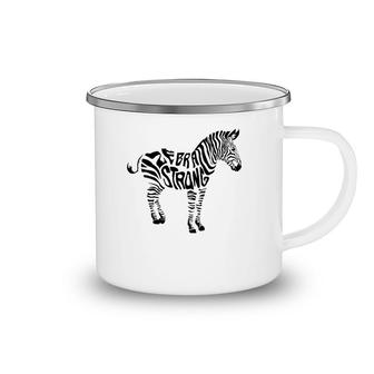Cute Zebra Strong Ehlers Danlos Syndrome Awareness Gift Camping Mug | Mazezy