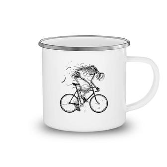 Cycling Skeleton Riding Bike Camping Mug | Mazezy