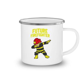 Dabbing Firefighter Kids Future Firefighter Camping Mug | Mazezy