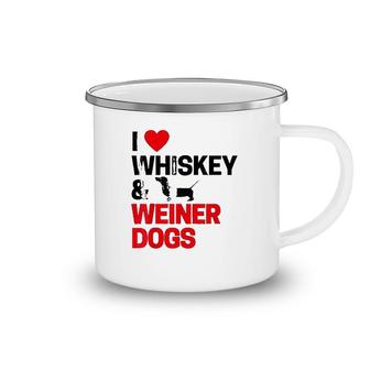 Dachshund Gifts I Love Whiskey Camping Mug | Mazezy