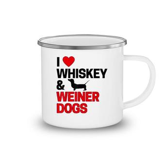 Dachshund Gifts I Love Whiskey Lovers Camping Mug | Mazezy
