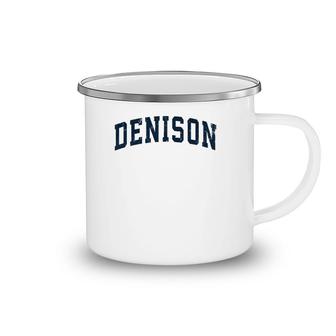 Denison Texas Tx Vintage Sports Design Navy Design Camping Mug | Mazezy