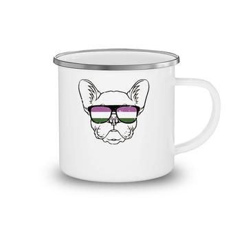 Dog Sunglasses Gender-Queer Pride Puppy Lover Lgbt-Q Ally Camping Mug | Mazezy