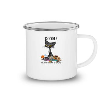 Doodle Because Murdering Is Wrong Camping Mug | Mazezy