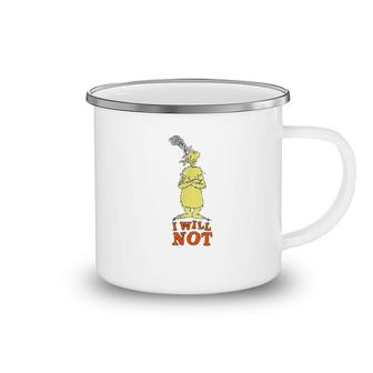 Dr Seuss Green Eggs And Ham I Will Not Camping Mug | Mazezy