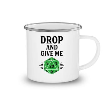 Dragons Game Master And D20 Twenty Sided Die Dice Dungeons Camping Mug | Mazezy