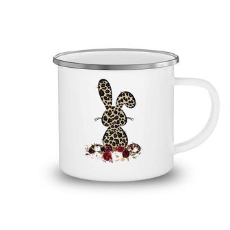 Easter Cute Gift For Her Mom Teen Girls Wife Leopard Bunny Camping Mug | Mazezy