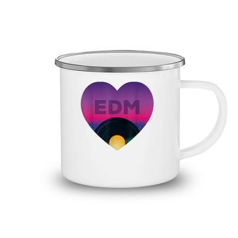 Edm Vinyl Disc Retro Vintage Electronic Dance Music Camping Mug | Mazezy