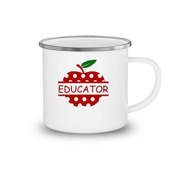 Educator Red Apple Teacher Gift Camping Mug | Mazezy