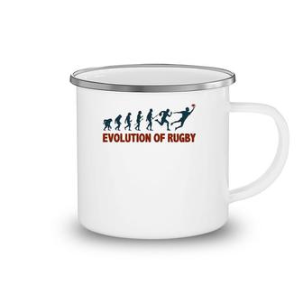 Evolution Of Rugby Gift Funny Rugby For Men Camping Mug | Mazezy