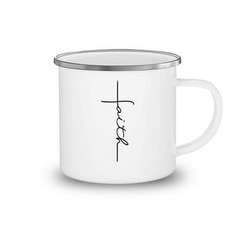 Faith Cross Christian Camping Mug | Mazezy
