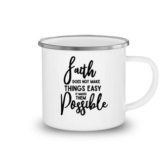 Faith Letter Print Graphic Camping Mug | Mazezy