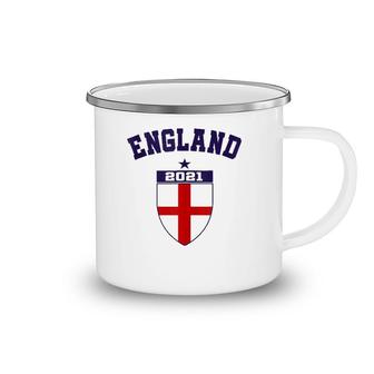 Fan England Football Top Euro Retro England Soccer Jersey Camping Mug | Mazezy